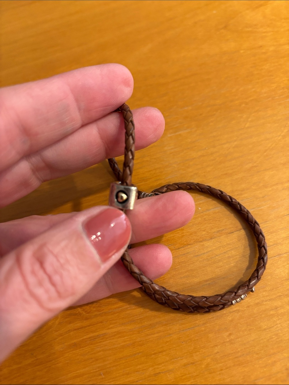 Pandora charm and leather wrap bracelet - Picture 2 of 2